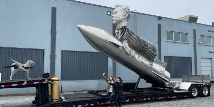 A $600,000 goat statue is being used as a tool to gain Elon Musk's attention The US Journal Elon's GOAT